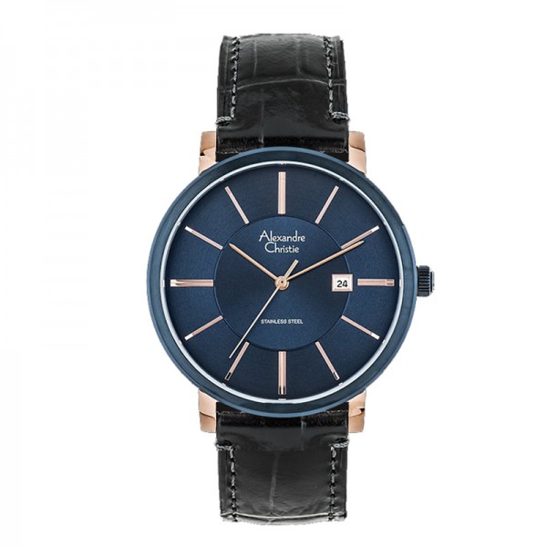 Alexandre Christie AC 8344 Rosegold Blue Man MDLURBU